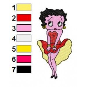 Betty Boop Embroidery Design 61